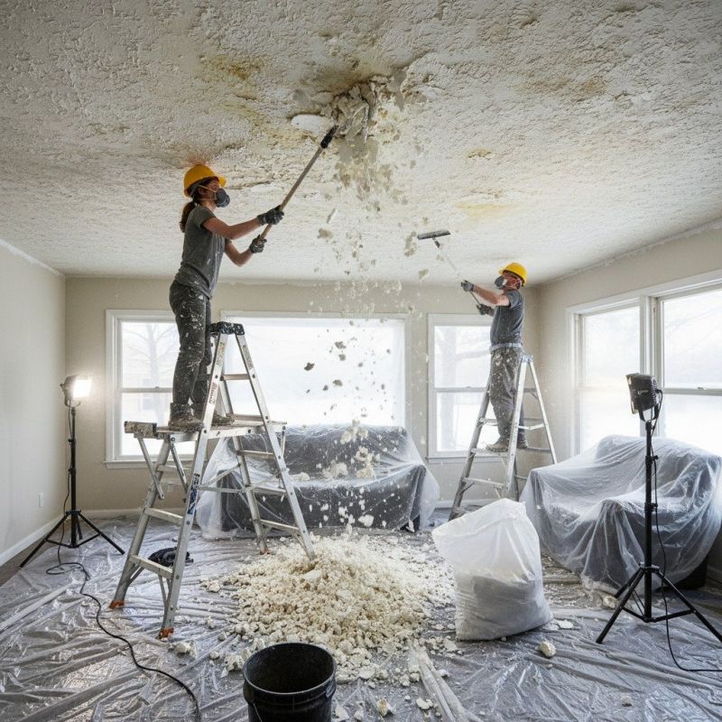 Knockdown Ceiling Removal in Salt Lake City, UT